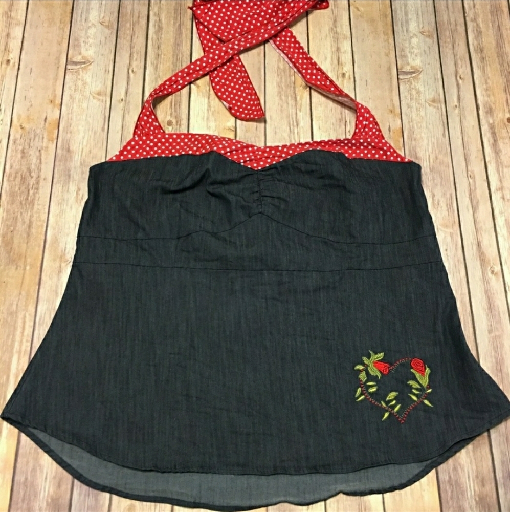 Chambray Halter Top